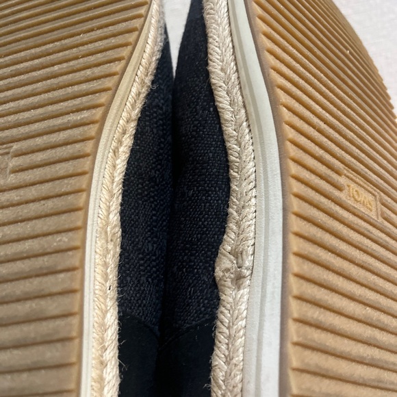 Womens TOMS Black Canvas PALMA Slip On Shoes Size 7.5 NIB Torn Off Lid - Picture 8 of 9